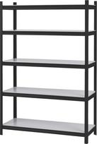 sandeliavimo lentynos 400 - 4IQ Sandėliavimo lentyna - stelažas, 183 x 124 x 48 cm, 400 kg, juoda (Black) - 2 nuotrauka