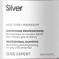 sampunas ziliems plaukams - Loreal Professionnel Serie Expert Silver pilkinantis šampūnas - 300 ml. - 2 nuotrauka