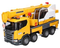 kranas bruder scania - BRUDER Scania Super 560R Liebherr kranas su šviesa ir garsu, 03571 - 4 nuotrauka