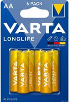 elementai aa - Varta Longlife LR6/AA 4106 6x - 1 nuotrauka