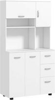 spintele 70 - HOMCOM Virtuvės spintelė, balta, 89 x 39,5 x 168 cm - 1 nuotrauka