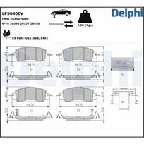 stabdžių trinkelių rinkinys, diskinis stabdys DELPHI LP5040EV