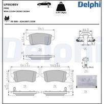 stabdžių trinkelių rinkinys, diskinis stabdys DELPHI LP5038EV