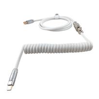 VGN PU Coiled Cable, Baltas (White)