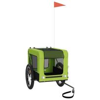 augintinio krepsys dviraciui - vidaXL Dviračio priekaba augintiniams, žalia/juoda (Green/Black) - 2 nuotrauka
