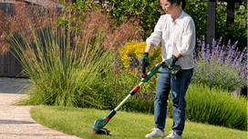 akumuliatorinis trimeris senukai - Bosch Universal GrassCut 18V-26-500 - 8 nuotrauka