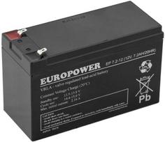 baterija namams - EUROPOWER EP 12V 7.2Ah AGM - 1 nuotrauka