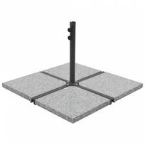 vidaXL Granitinis skėčio pagrindas, pilkas (Grey), 25 kg, kvadratinis