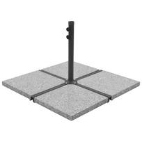 svoriai pavesiniai - vidaXL Granitinis skėčio pagrindas, pilkas (Grey), 25 kg, kvadratinis - 2 nuotrauka