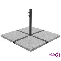 svoriai pavesiniai - vidaXL Granitinis skėčio pagrindas, pilkas (Grey), 25 kg, kvadratinis - 3 nuotrauka