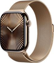 apple watch series 10 46mm - Apple Watch Series 10 GPS + Cellular 46mm Gold Titanium Case with Starlight Sport Band - S/M - 1 nuotrauka
