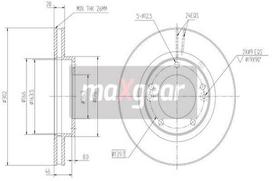 Stabdžių diskas MAXGEAR 19-0938
