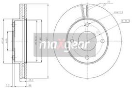 Stabdžių diskas MAXGEAR 19-3217