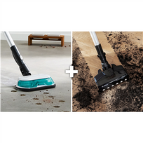 bosch unlimited 7 prohygienic - Bosch Unlimited 7 ProHygienic Aqua, 2in1, Juodas/Baltas (Black/White) - 7 nuotrauka