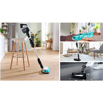 bosch unlimited 7 prohygienic - Bosch Unlimited 7 ProHygienic Aqua, 2in1, Juodas/Baltas (Black/White) - 10 nuotrauka