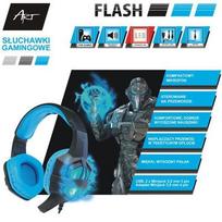 ausines led - ART Flash Illuminate Headphones Blue/Black (Mėlynos / Juodos) - 6 nuotrauka