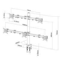 monitor 20 - ART Holder L-05 UNIVERSAL for 5xLCD MONITORIUS 13-20'' - 2 nuotrauka