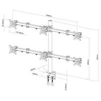 televizoriaus universalus laikiklis - ART Holder L-06 UNIVERSAL for 6xLCD MONITORIUS 13-20'' - 2 nuotrauka