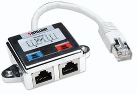 kabeliai ftp cat5e - Intellinet 2-Port Modular Distributor RJ45x2 STP - 2 nuotrauka