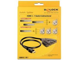 hdmi switch - Delock HDMI 3 - 1 Switch Bidirectional 87619 - 3 nuotrauka