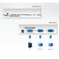 vga splitter - Aten Video Splitter 2-Port VS92A-A7-G - 4 nuotrauka