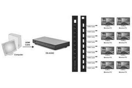 hdmi daliklis - Digitus DS-43302 HDMI 8-port Splitter - 5 nuotrauka