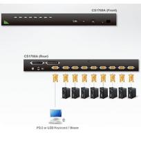 2 switch - Aten CS1708A 8-Port PS/2-USB VGA KVM Switch with Daisy-Chain Port - 2 nuotrauka