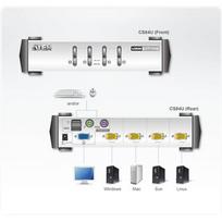 komutatorius 4 port - Aten CS84U 4-Port PS/2-USB VGA KVM Switch - 7 nuotrauka