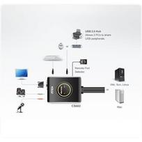switch usb - Aten CS682 2-Port USB DVI/Audio KVM Switch w/ Remote Port Selector - 4 nuotrauka