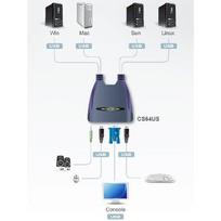 switch usb - Aten CS64US 4-Port USB VGA/Audio KVM Switch - 4 nuotrauka