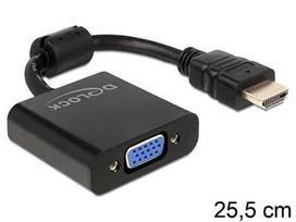 hdmi to vga - Delock Adapter HDMI-A to VGA Black - 1 nuotrauka