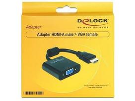 hdmi to vga - Delock Adapter HDMI-A to VGA Black - 2 nuotrauka