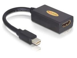 adapteris hdmi to displayport - Delock Adapter Displayport mini to HDMI Black 0.18m - 1 nuotrauka