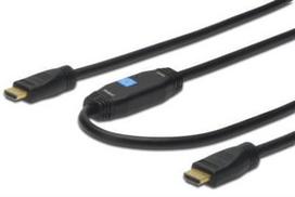 hdmi laidas 20m - Assmann Cable HDMI/HDMI Black 20m - 3 nuotrauka