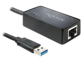 usb network adapter - Delock Adapter USB to Gigabit LAN Black - 1 nuotrauka