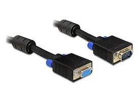 vga kabelis - Delock Cable VGA / VGA Black 5 m - 1 nuotrauka