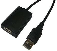 usb male to female - LogiLink Cable Repeater USB to USB Black 5m - 1 nuotrauka