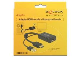 displayport hdmi adapteri - Delock HDMI-A male to DisplayPort 1.2 Female Adapter - 2 nuotrauka