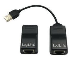rj45 to usb - LogiLink Cable USB to USB Cable Black 0.3m - 1 nuotrauka