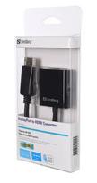 adapteris usb to hdmi - Sandberg Adapter Displayport to HDMI Black - 2 nuotrauka