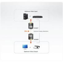 6 pin kabelis - Aten Adapter CAT5 RJ45 / DVI Black - 3 nuotrauka