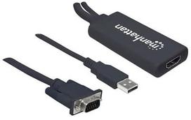 usb a to hdmi adapter - Manhattan Adapter Converter USB/HDMI/VGA Black - 2 nuotrauka