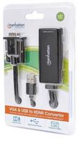usb a to hdmi adapter - Manhattan Adapter Converter USB/HDMI/VGA Black - 5 nuotrauka