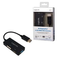 adapteris dvi to hdmi - LogiLink 4K DisplayPort to DVI/HDMI/VGA CV0109 - 4 nuotrauka