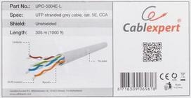 utp kabelis cat 6 - Gembird CAT 5e UTP CCA Stranded Cable Gray 305m - 3 nuotrauka