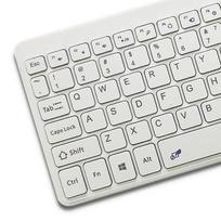 balta klaviatura - Qoltec Wireless Keyboard 50251 White (Balta) - 2 nuotrauka