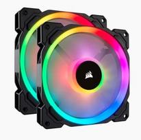 corsair fan - Corsair LL140 RGB Dual Light Loop RGB LED PWM Fan 2 Pack + Lighting Node Pro - 2 nuotrauka