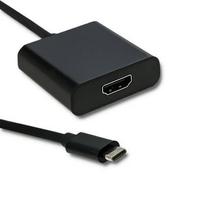 mhl kabelis - Qoltec USB-C to HDMI 4K Adapter Black - 1 nuotrauka