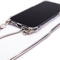 xiaomi redmi 7 deklas - Korpuso galas, galinis dangtelis Evelatus         Xiaomi      Redmi 7 Silicone TPU Transparent with Necklace Strap       Silver - 2 nuotrauka