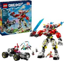 lego robotas - LEGO DREAMZzz Cooper's Tiger Mech & Zero's Hot Rod Car 71497 - 2 nuotrauka